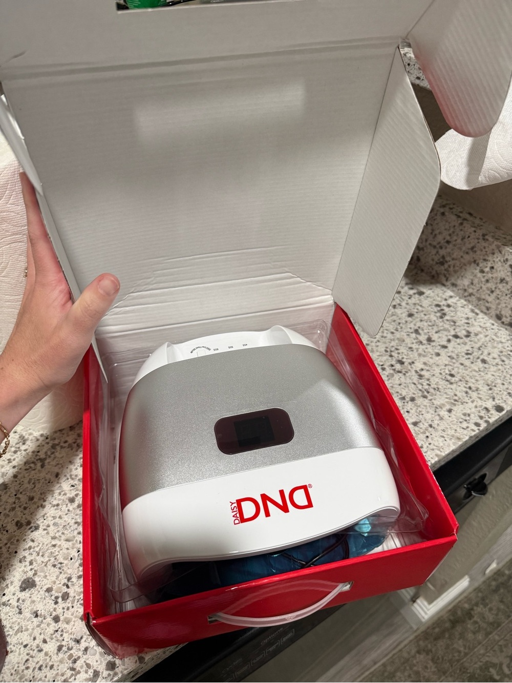 DND Professional LED Nail Lamp - White and Silver